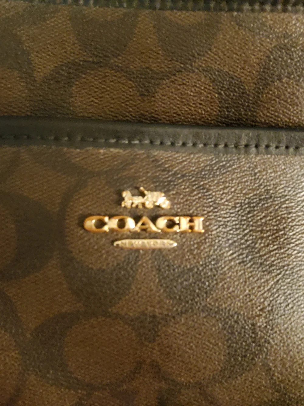 Coach Brown/Black Signature File Crossbody Bag/Shoulder Bag GUC ~ VGUC